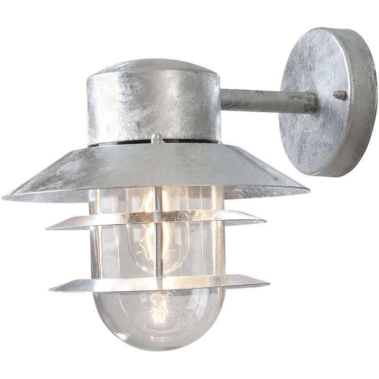 Landelijke wandlamp Modena Down 22cm zinkgrijs Landelijke wandlamp Modena Down 22cm zinkgrijs