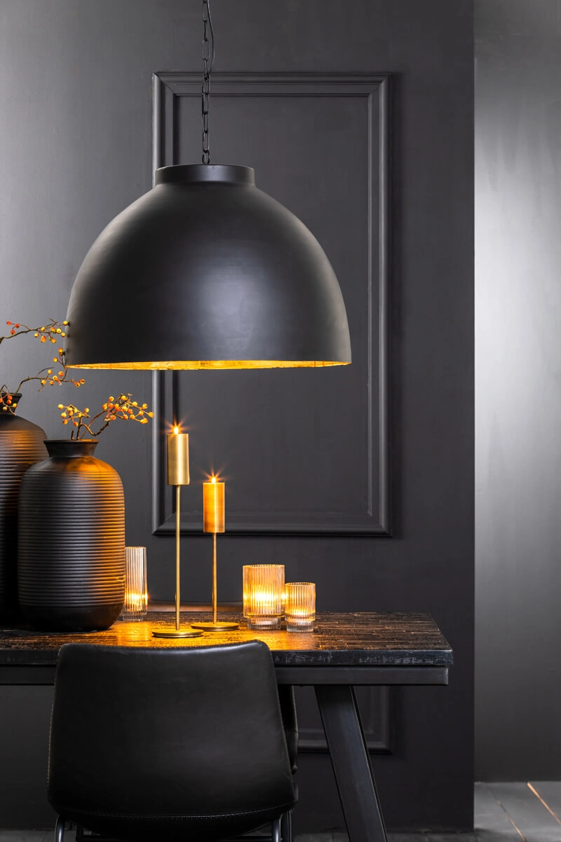 Landelijke hanglamp Kylie zwart Ø 60cm Landelijke hanglamp Kylie zwart Ø 60cm