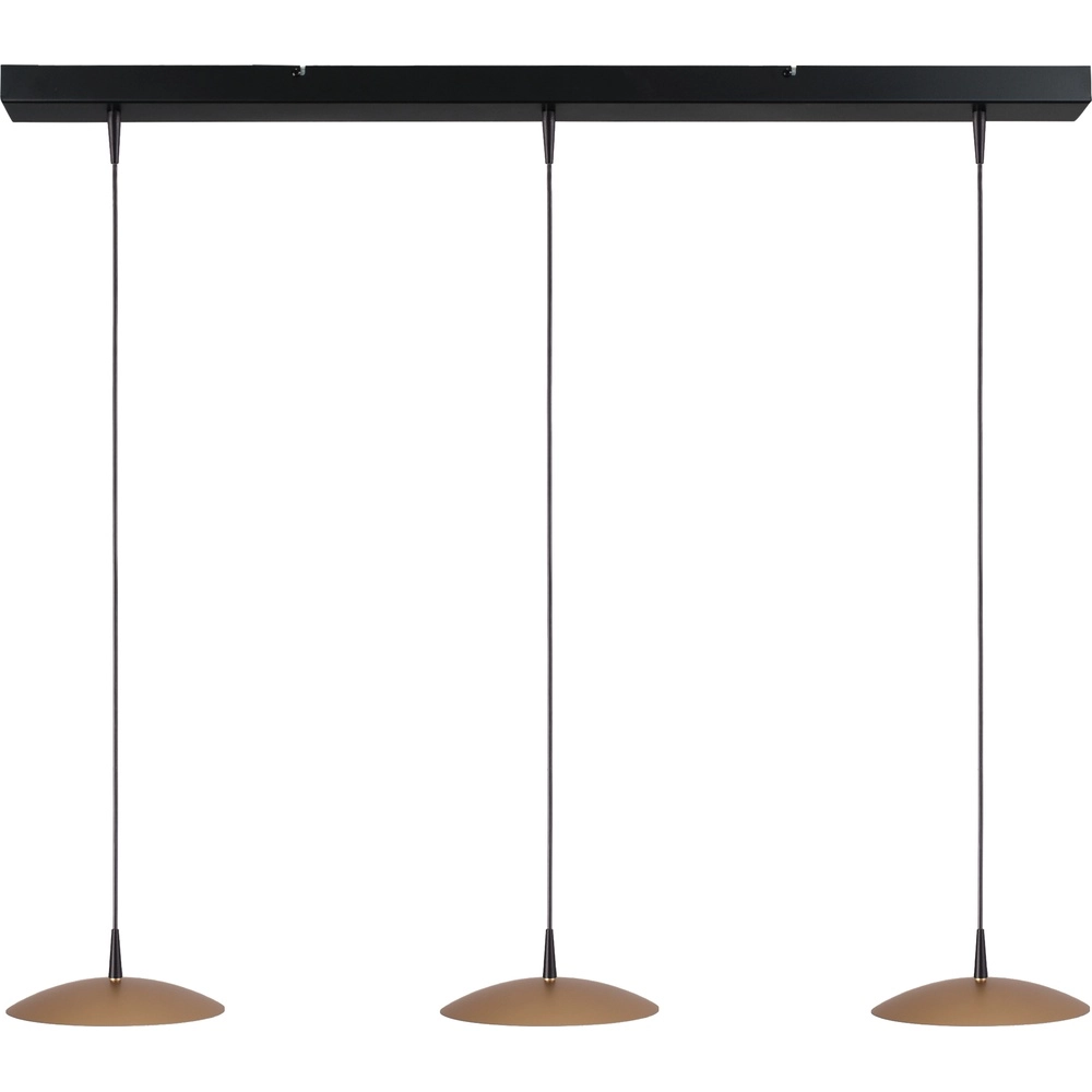3-lichts hanglamp Scala zwart met goud Ø 20cm