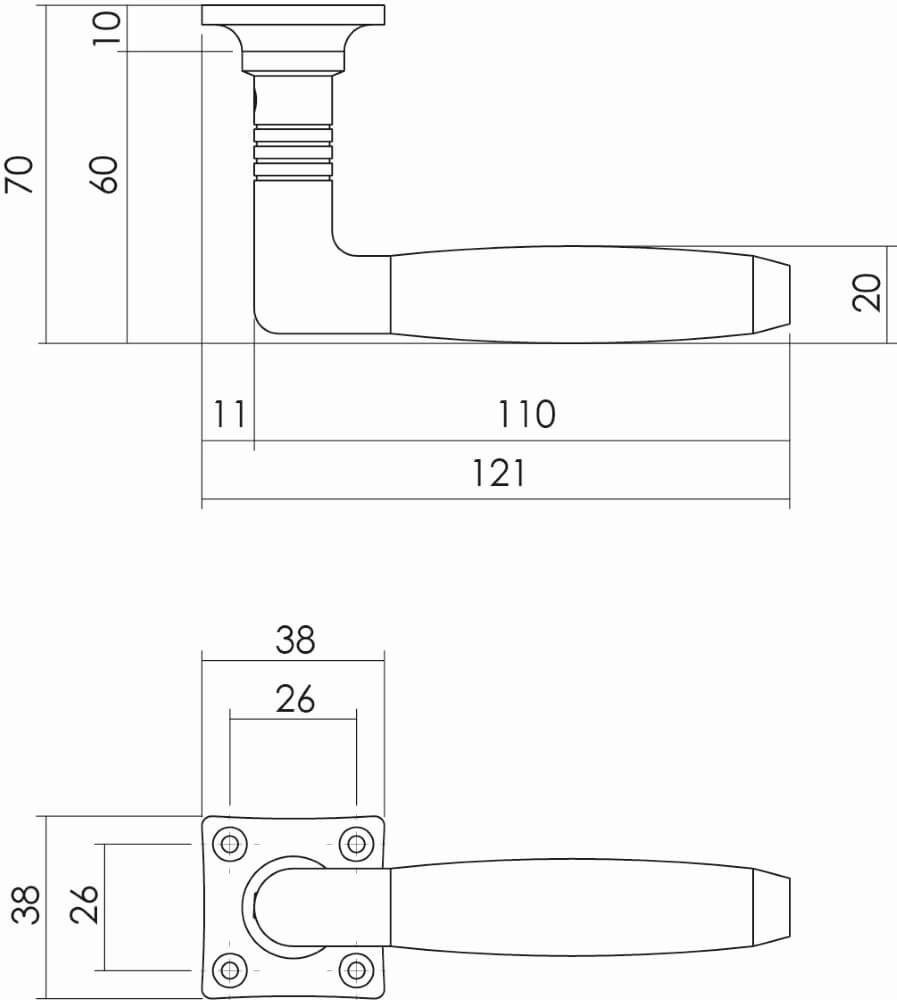 Compleet deurklinkset Ton Basic mat nikkel Intersteel 8714186634974