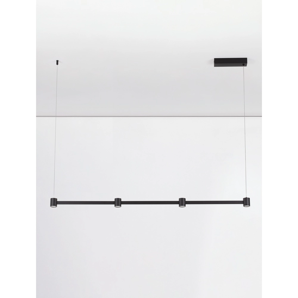 Design hanglamp Puize 4-lichts zwart Lyora 5212017448583