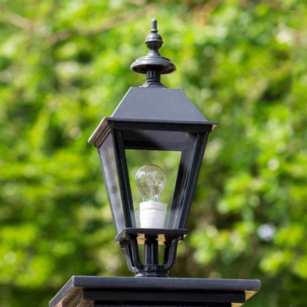 Vierkante nostalgische lantaarn lamp Bergeijk K6B zwart KS Verlichting 8714732141246