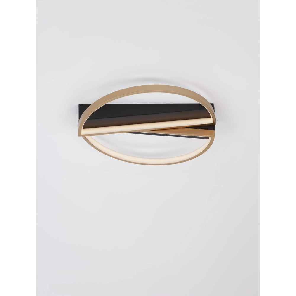 Design plafondlamp Elize zwart met goud Ø 43,2cm Design plafondlamp Elize zwart met goud Ø 43,2cm