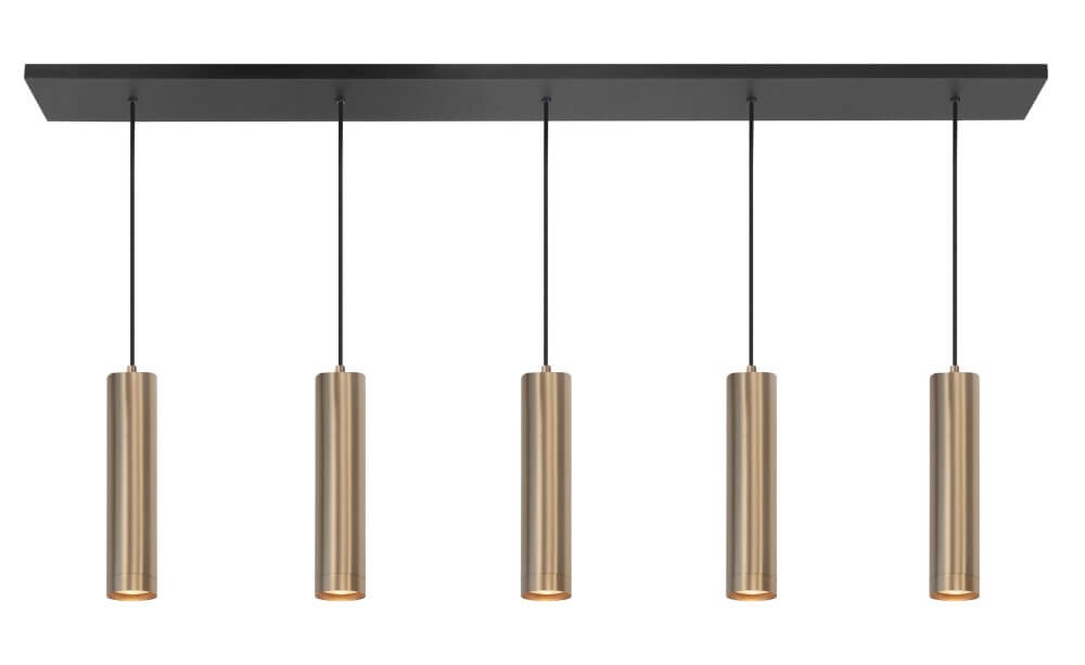 Eetkamer hanglamp Perugia mat goud - 5x GU10 Eetkamer hanglamp Perugia mat goud - 5x GU10
