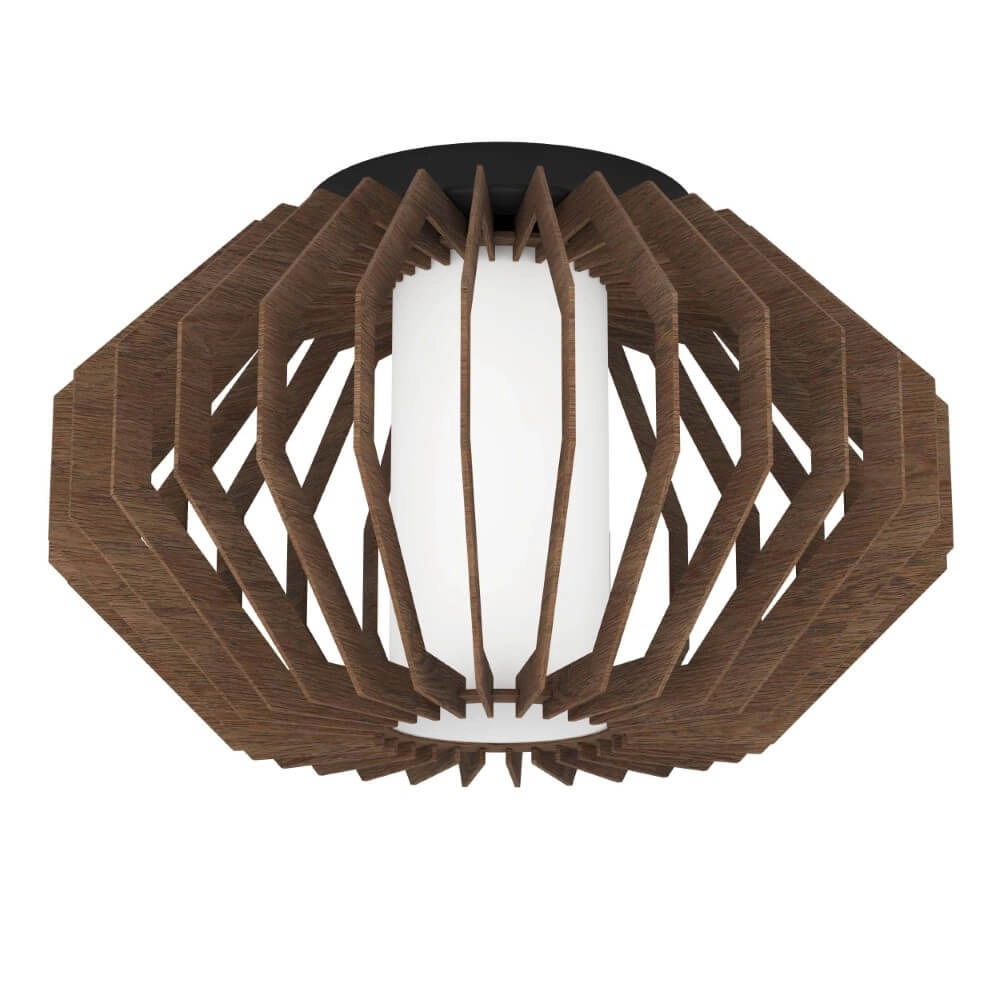 Moderne plafondlamp Rusticaria van hout
