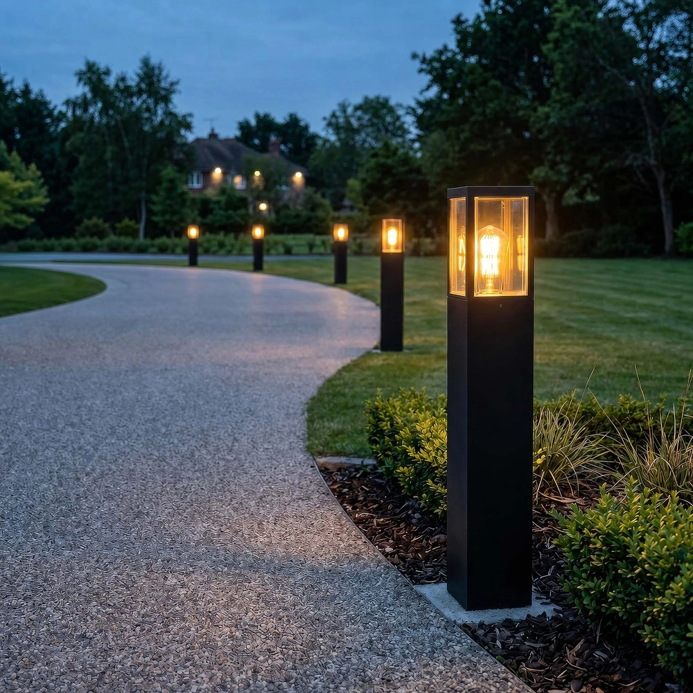 Tuinlamp Dubai zwart 90cm Searchlight 5,05342E+12