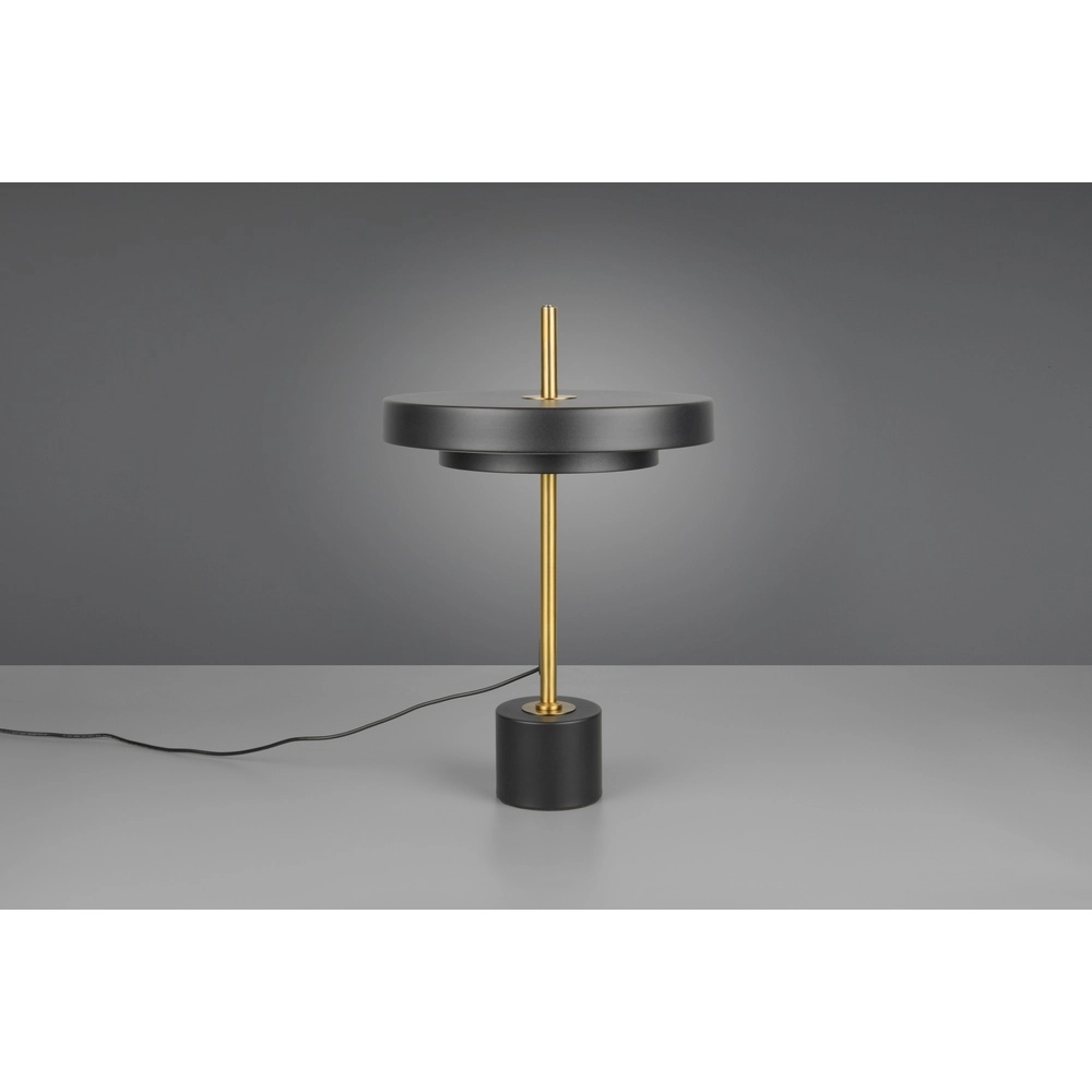 Design tafellamp Keaton zwart met goud Trio 4017807655865