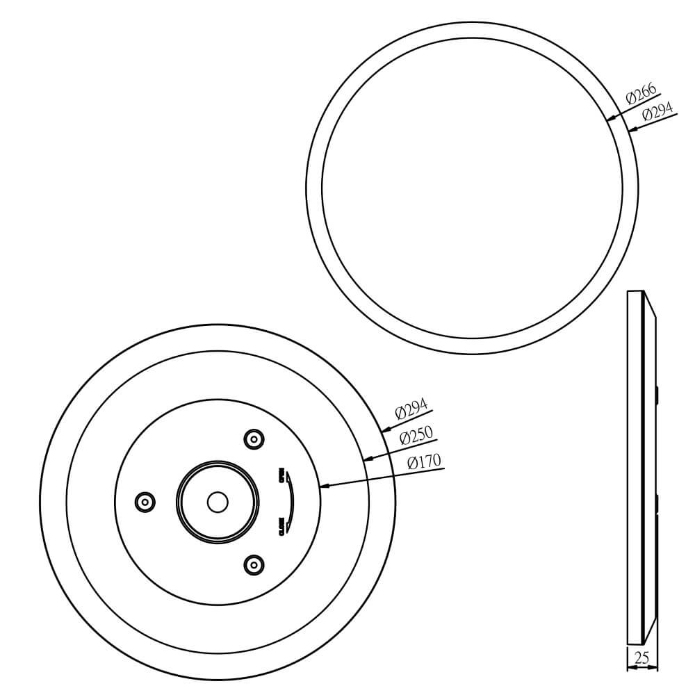 Plafondlamp Brennan 4000K Ø 29,4cm Brilliant 4004353405624