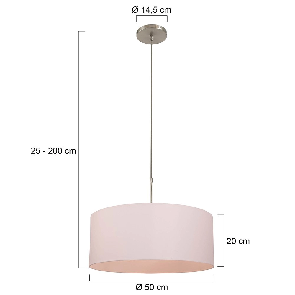 Hanglamp Stresa met 50cm met witte kap Steinhauer 8712746118148