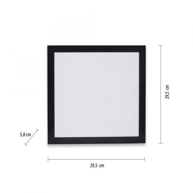 Led plafondlamp Flat 30 bij 30cm zwart Paul Neuhaus 4043689982072