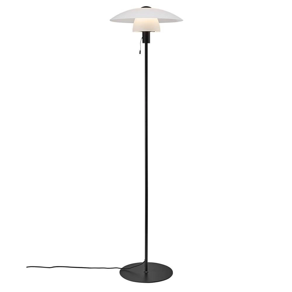 Moderne vloerlamp Verona zwart met wit
