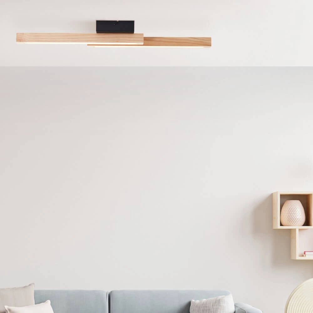 Houten plafondlamp Arion 62cm Brilliant 4004353425790