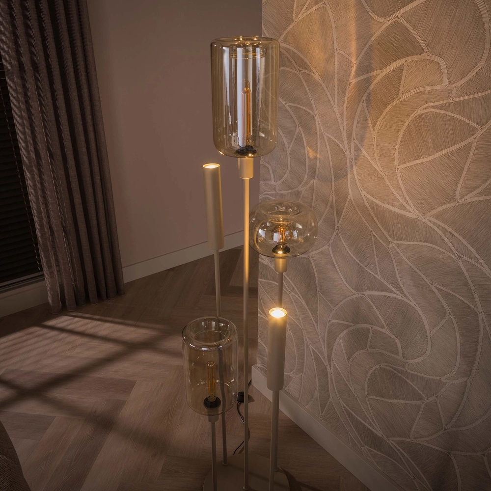 Design vloerlamp Serene zand bruin Lyora 8716803514768