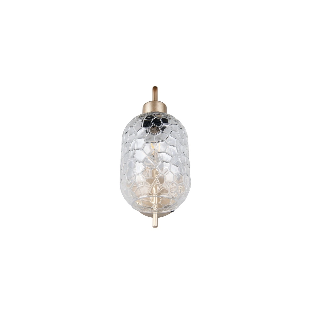 Wandlamp Emelie goud met smoke glas Trio 4017807702583