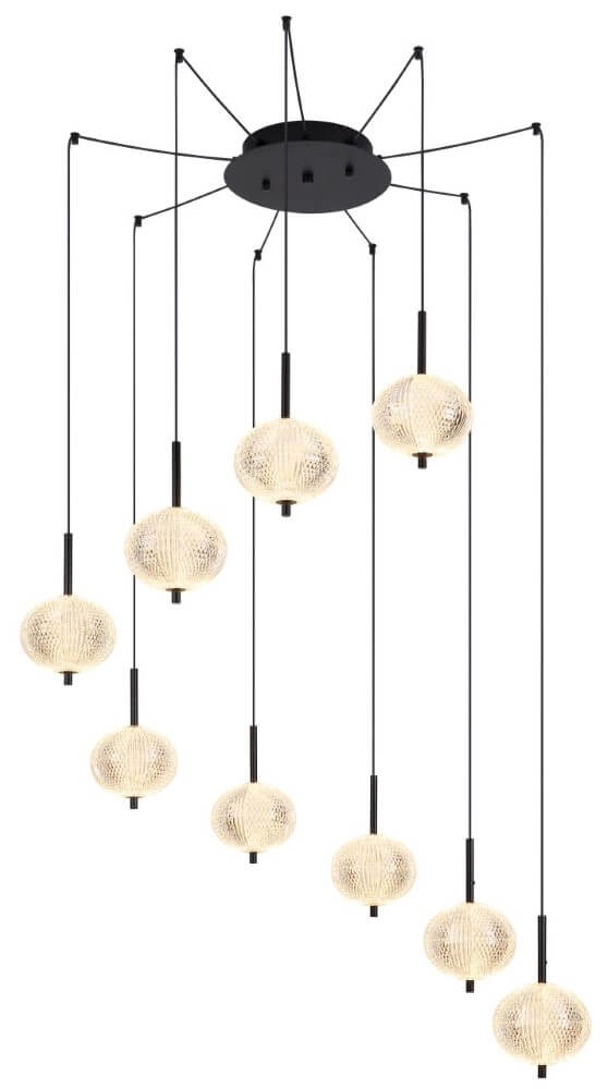 Unieke hanglamp Ceps 9-lichts Globo 9007371458530