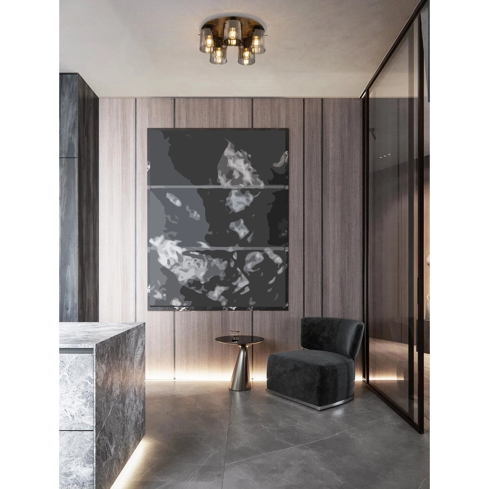 Design plafondlamp Mirbi 5-lichts zwart Lyora 5212017468468