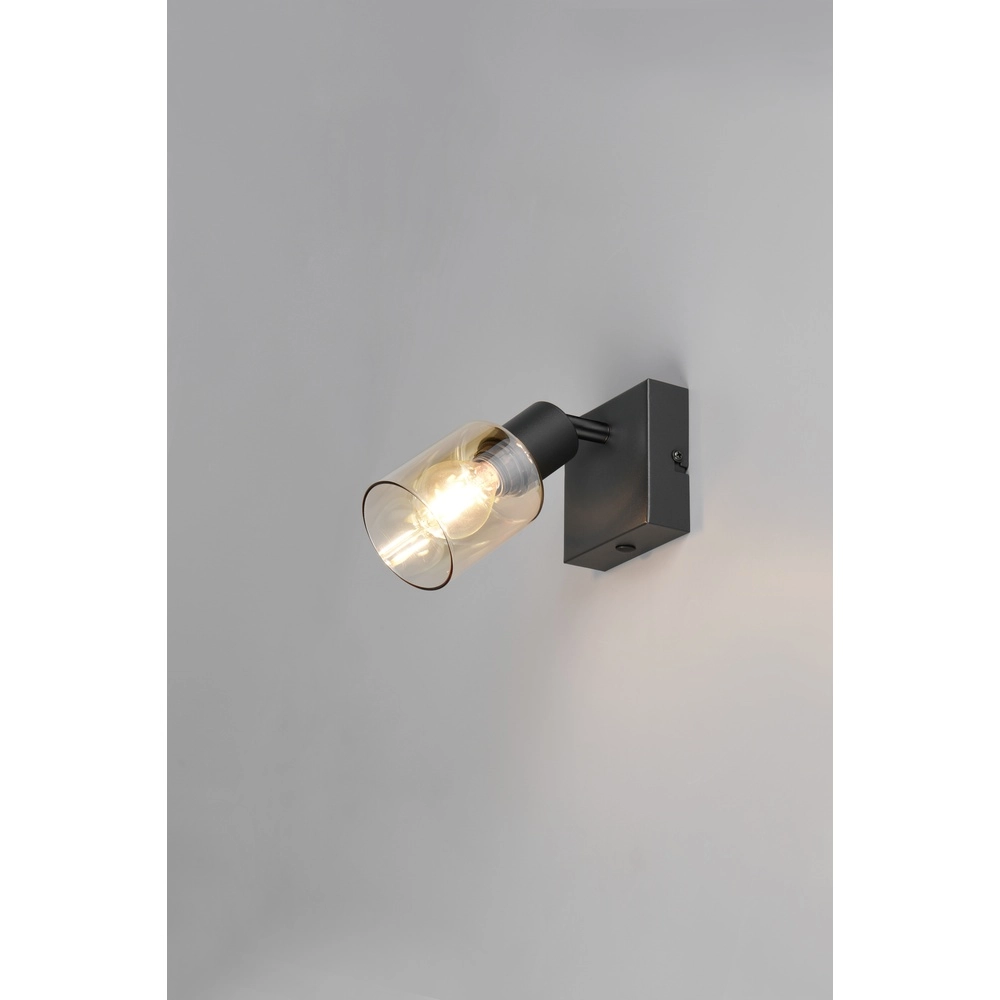 Wandlamp Cadiz zwart enkel Trio 4017807653632
