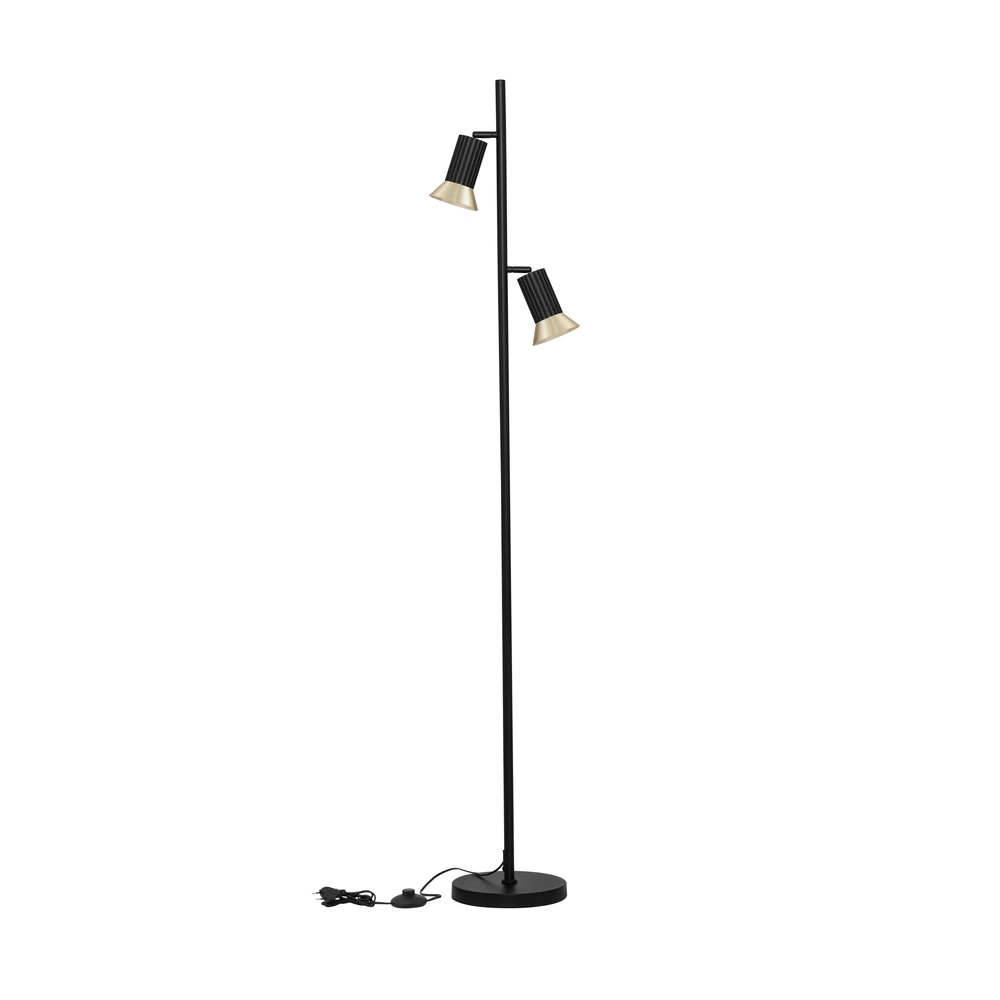 Design vloerlamp Luvia zwart met goud Lyora 5212017475619