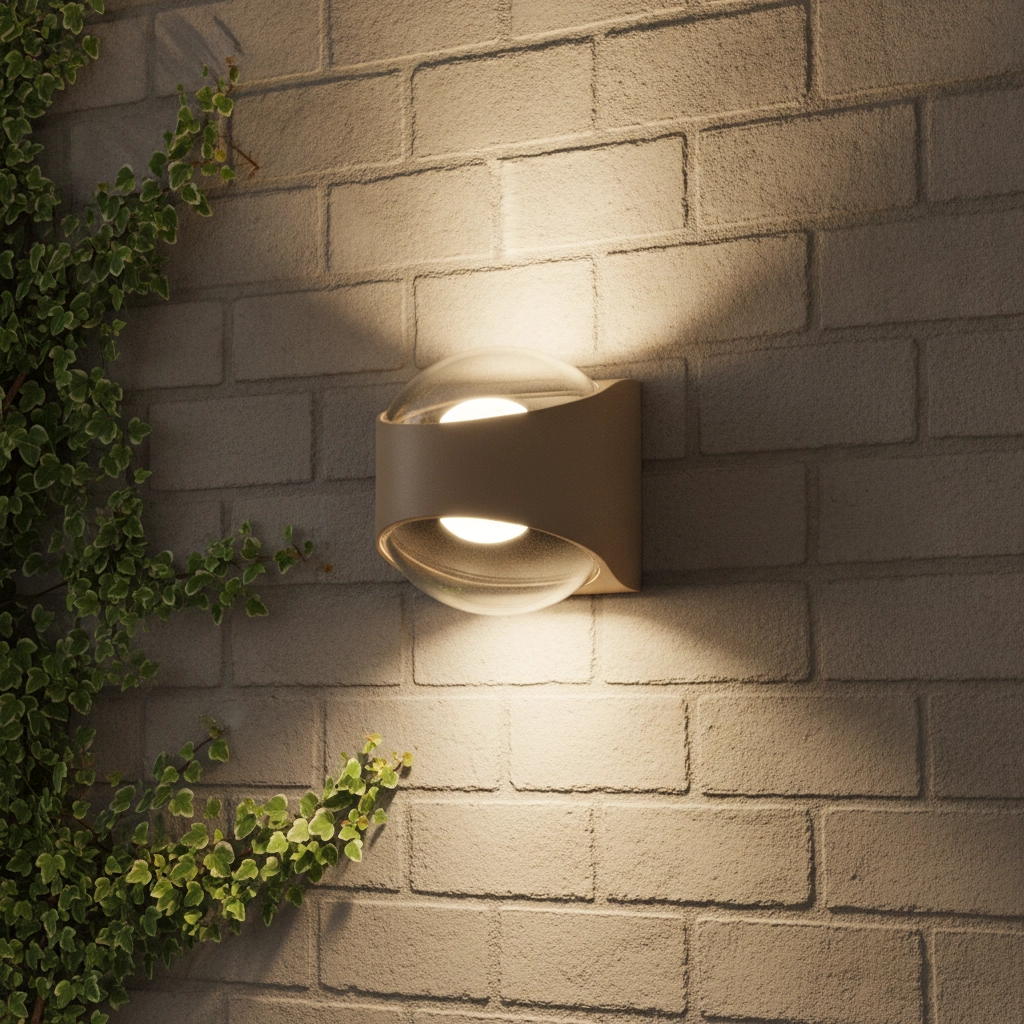 Moderne muurspot London beige - 2x led