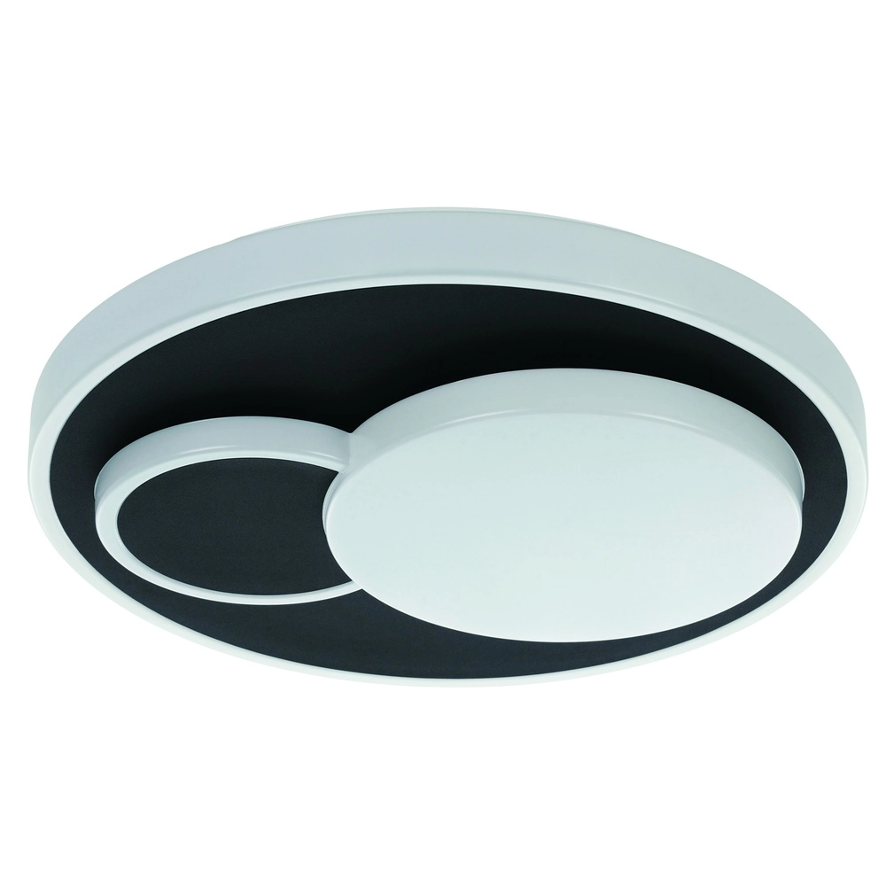 Moderne plafondlamp Lepreso zwart rond
