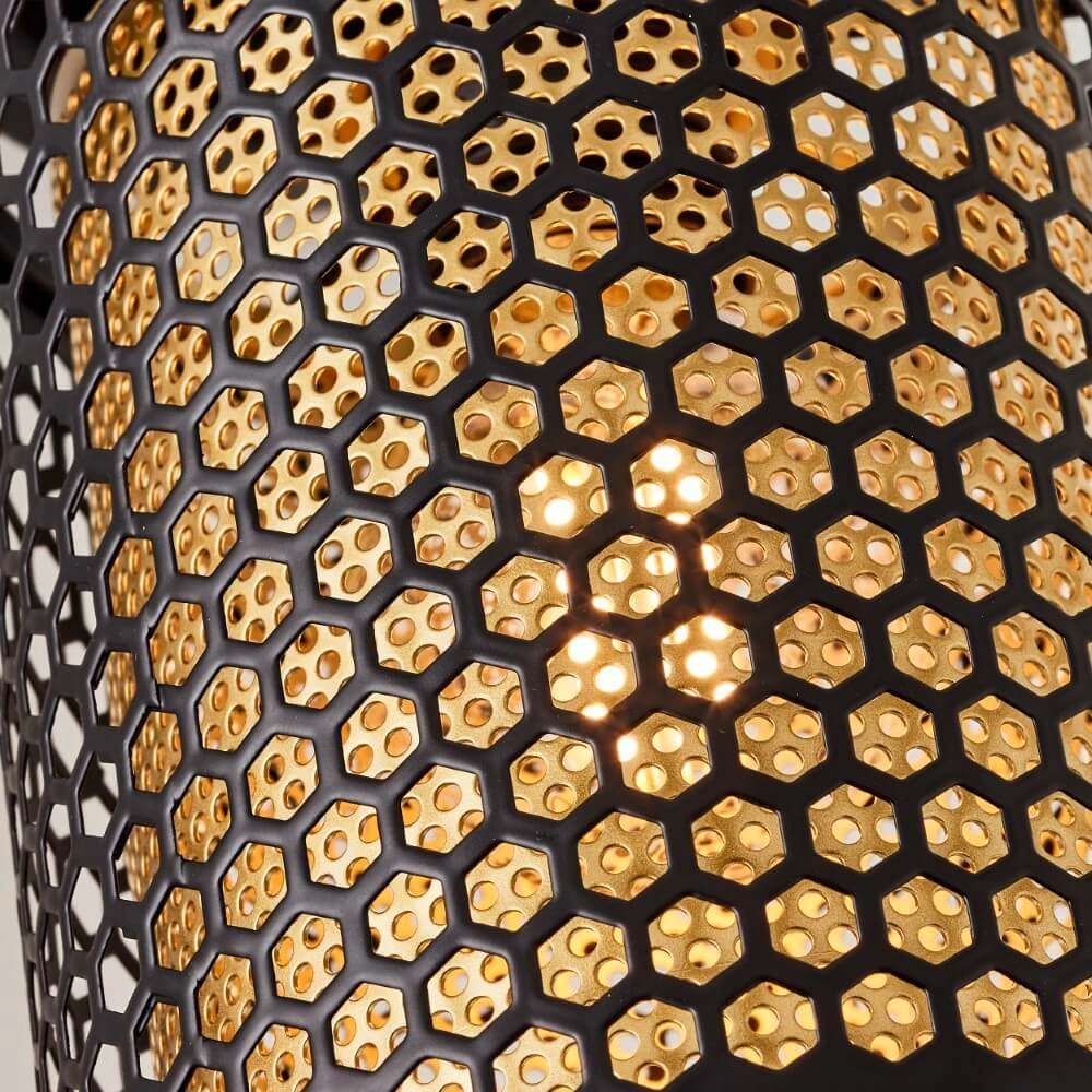 Zwart met gouden wandlamp Cheval Brilliant 4004353424182