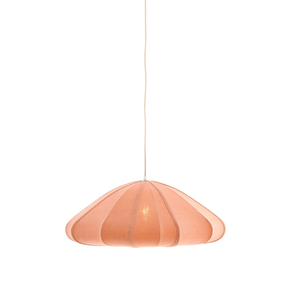 Stoffen hanglamp Cesano Ø 64cm - licht roze Light & Living 8717807779320