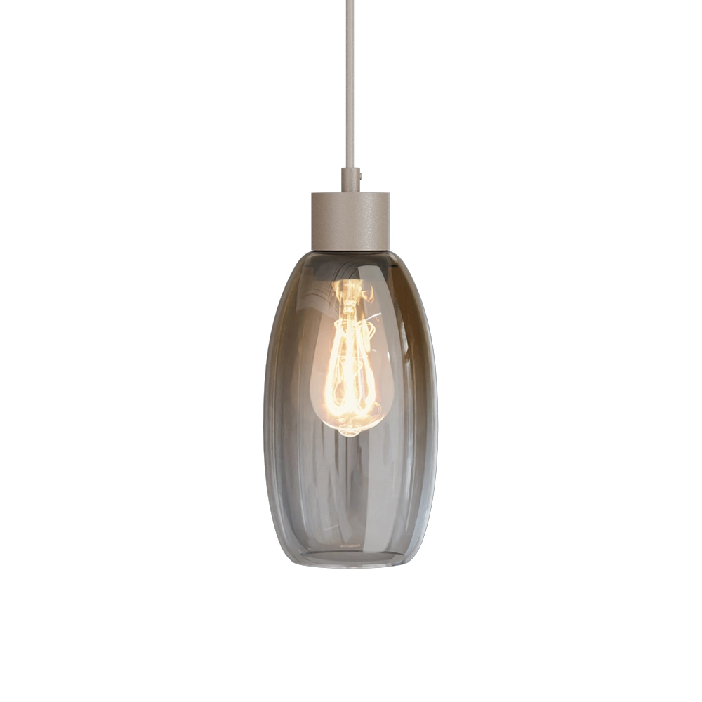 Glazen hanglamp Olive Ø 12,5cm - zand Masterlight 8718121393742