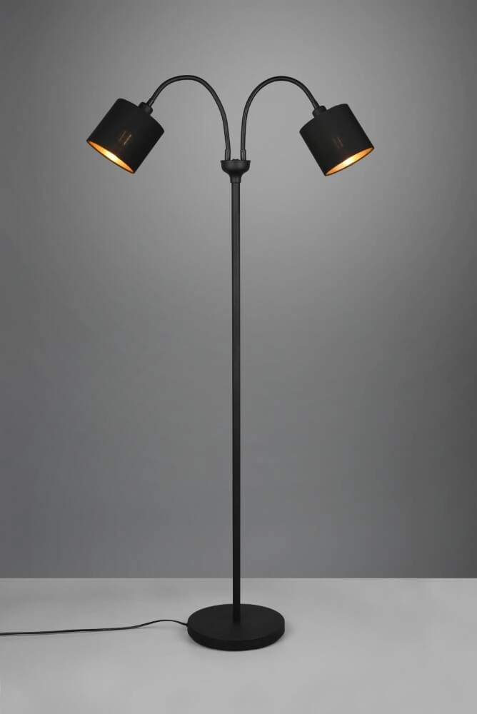 Vloerlamp Tommy 2-lichts zwart Trio 4017807503067