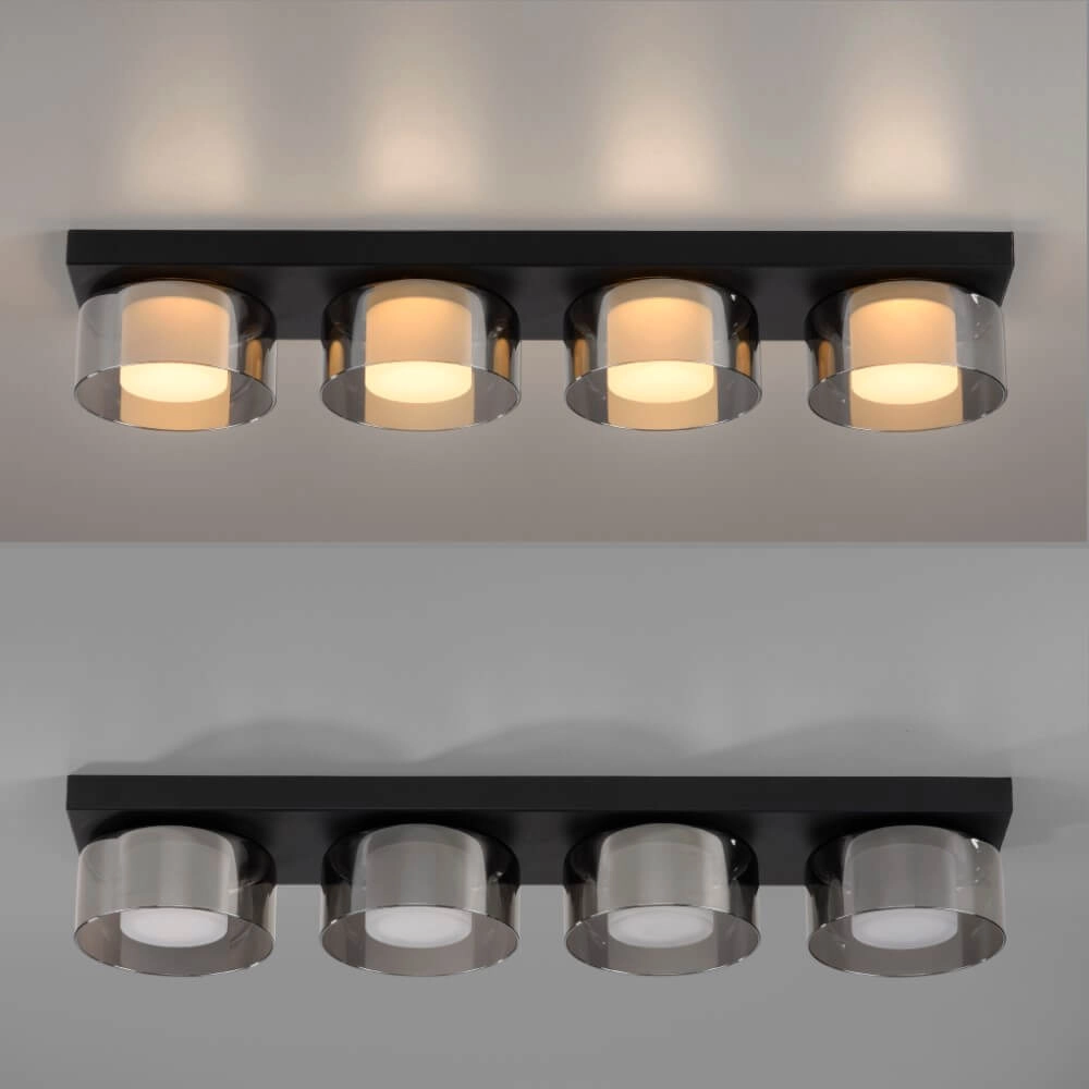 Zwarte plafondlamp Rika 4-lichts zwart Paul Neuhaus 4012248385029