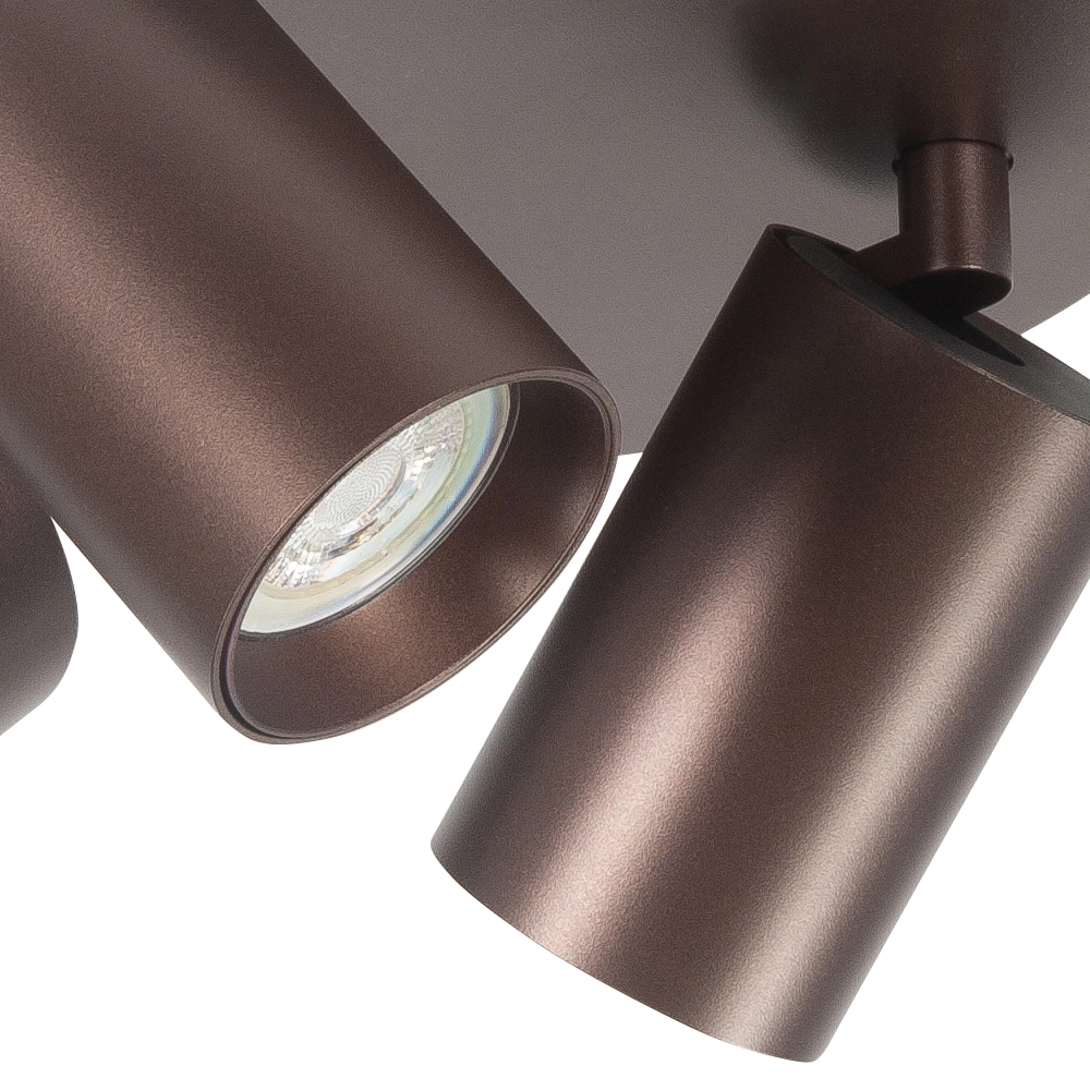 Opbouwspot Mila 3-lichts rond choco Highlight 8718379050428