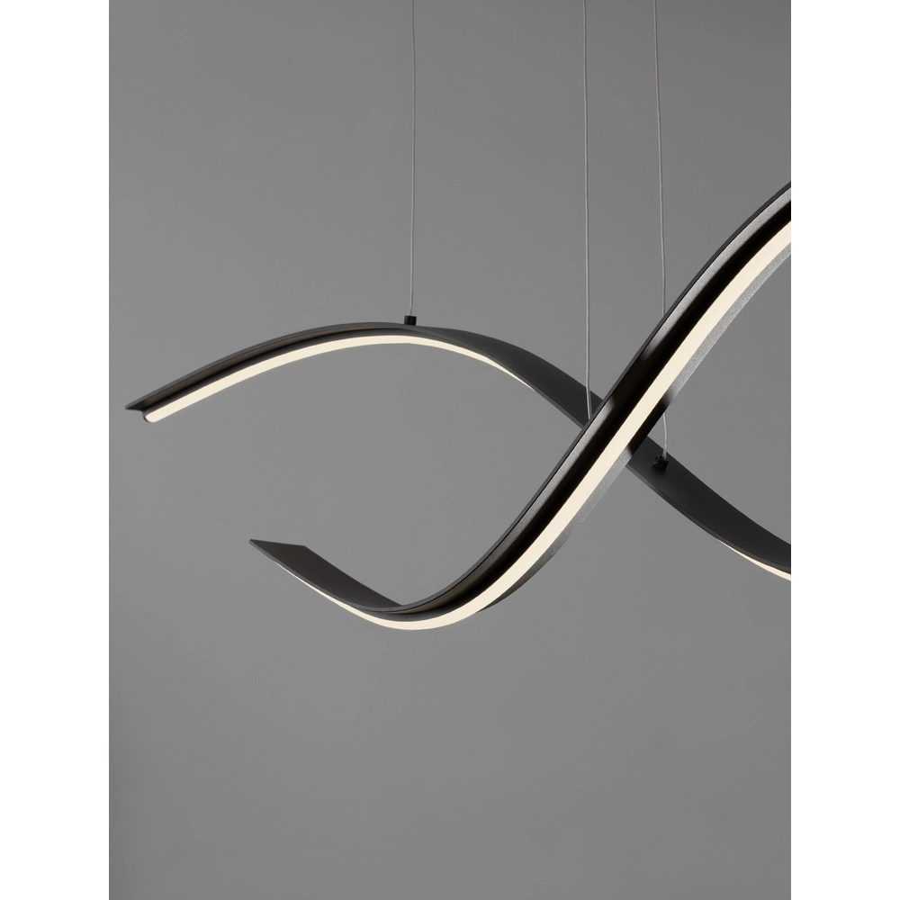 Hanglamp krul Brio zwart Lyora 5212017479839