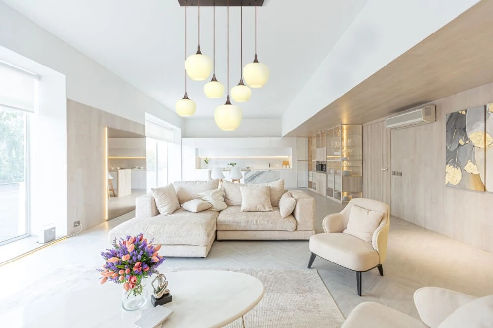 Bruine hanglamp Maxy 6-lichts Globo 9007371454358