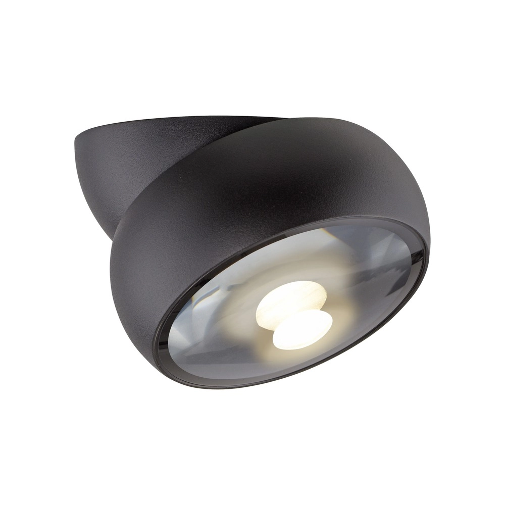 Zwarte opbouwspot Pure Move Ø 11cm - Led Paul Neuhaus 4012248395745
