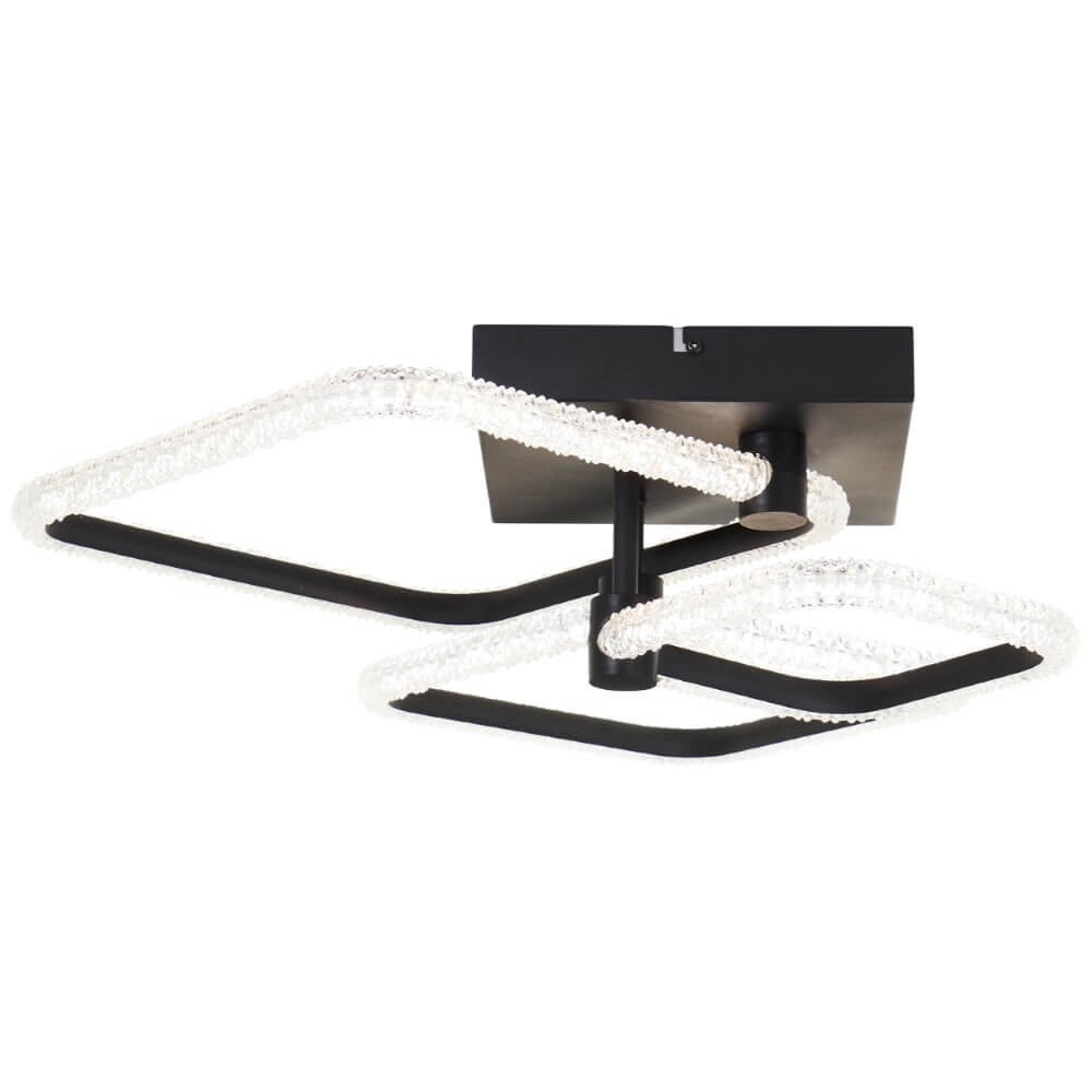 Vierkante plafondlamp Aydin zwart Vierkante plafondlamp Aydin zwart