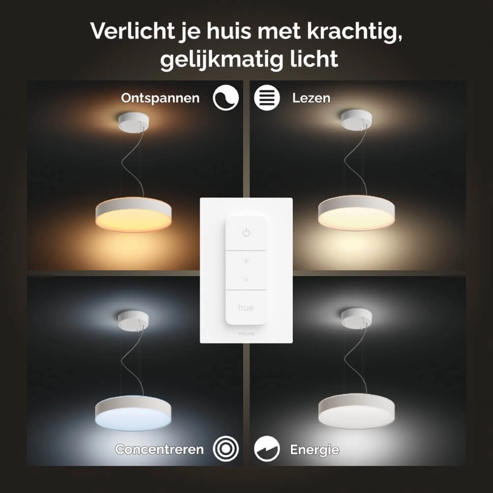 Hanglamp Hue Enrave - White Ambiance Ø 42,5cm wit Philips 8718696176573