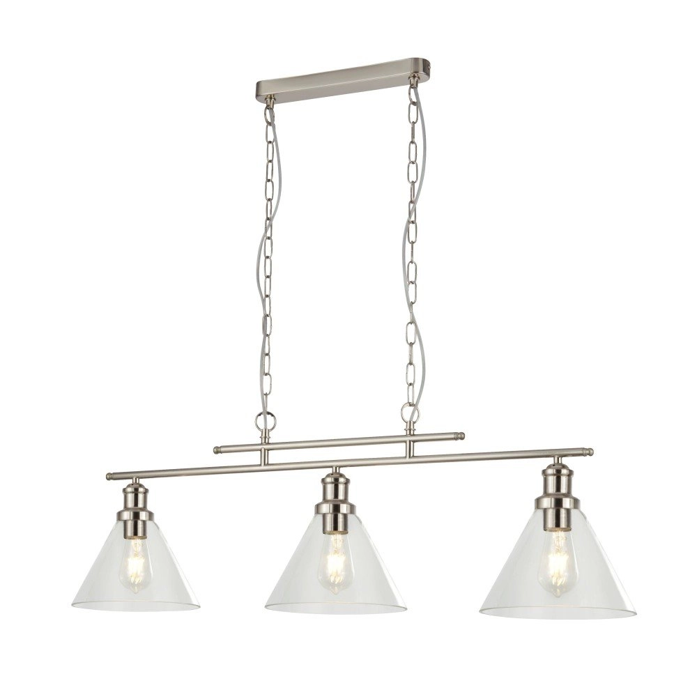 Hanglamp Pyramid 3-lichts mat zilver Hanglamp Pyramid 3-lichts mat zilver