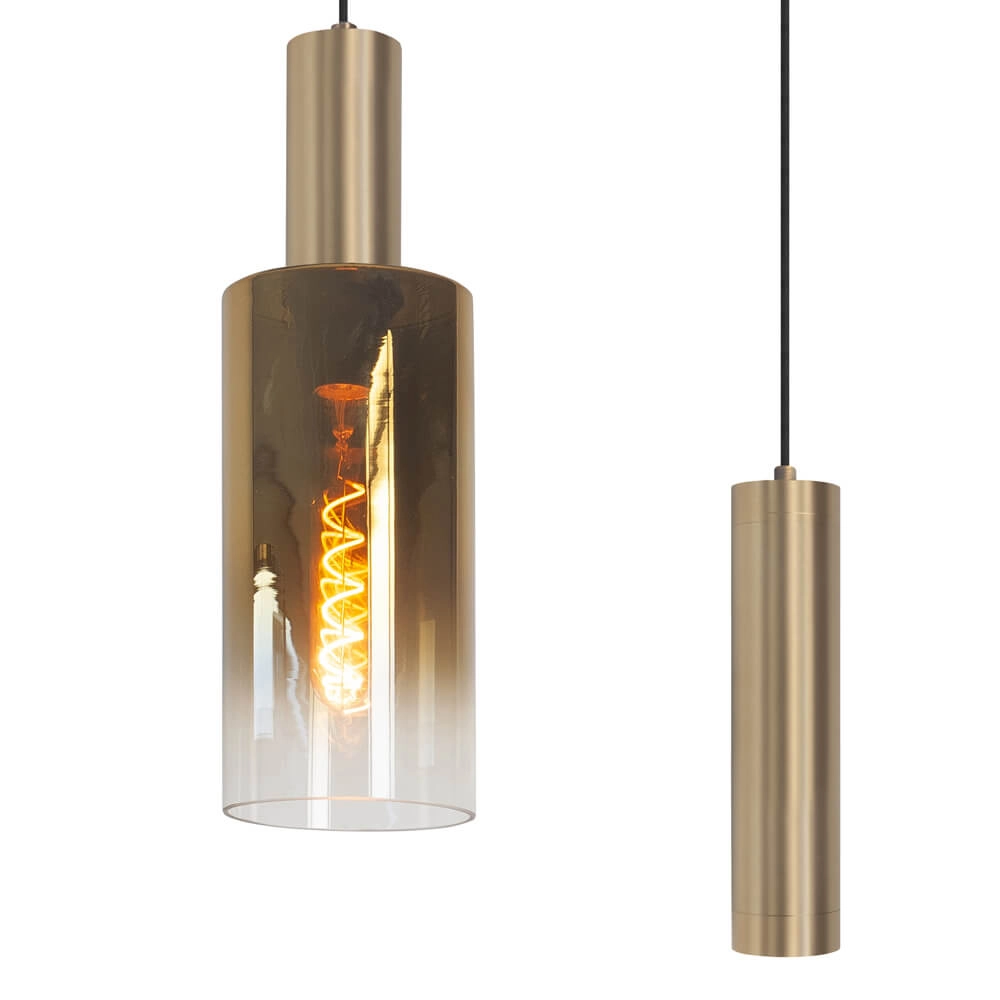 Hanglamp Perugia mat goud - 3x E27 - 2x GU10 Highlight 8718379046971