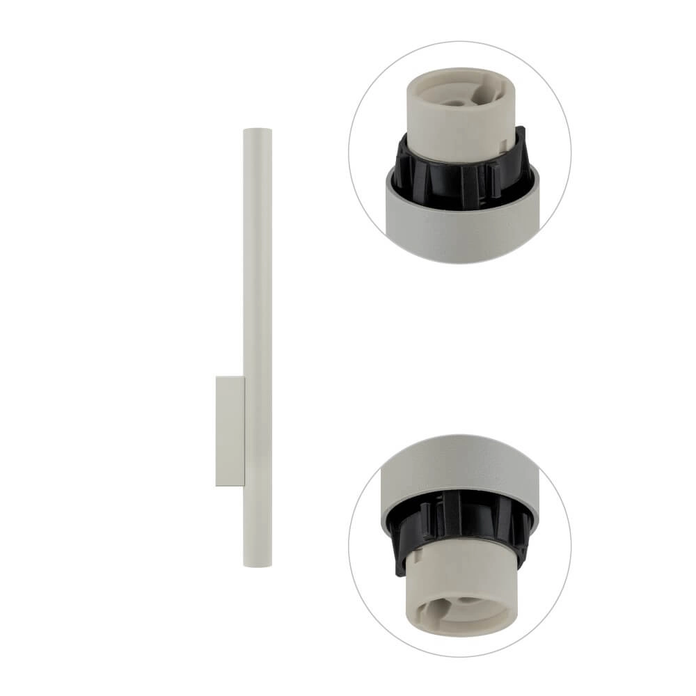 Lichtgrijze lange wandspot Fourty XL up & down Lyora 5903139108928