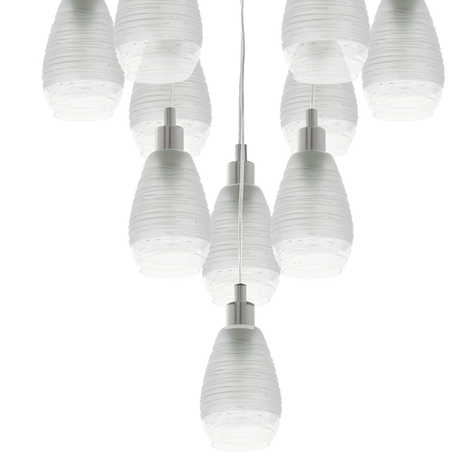 10-lichts hanglamp Siracusa nikkel Stars of Light 9002759395032