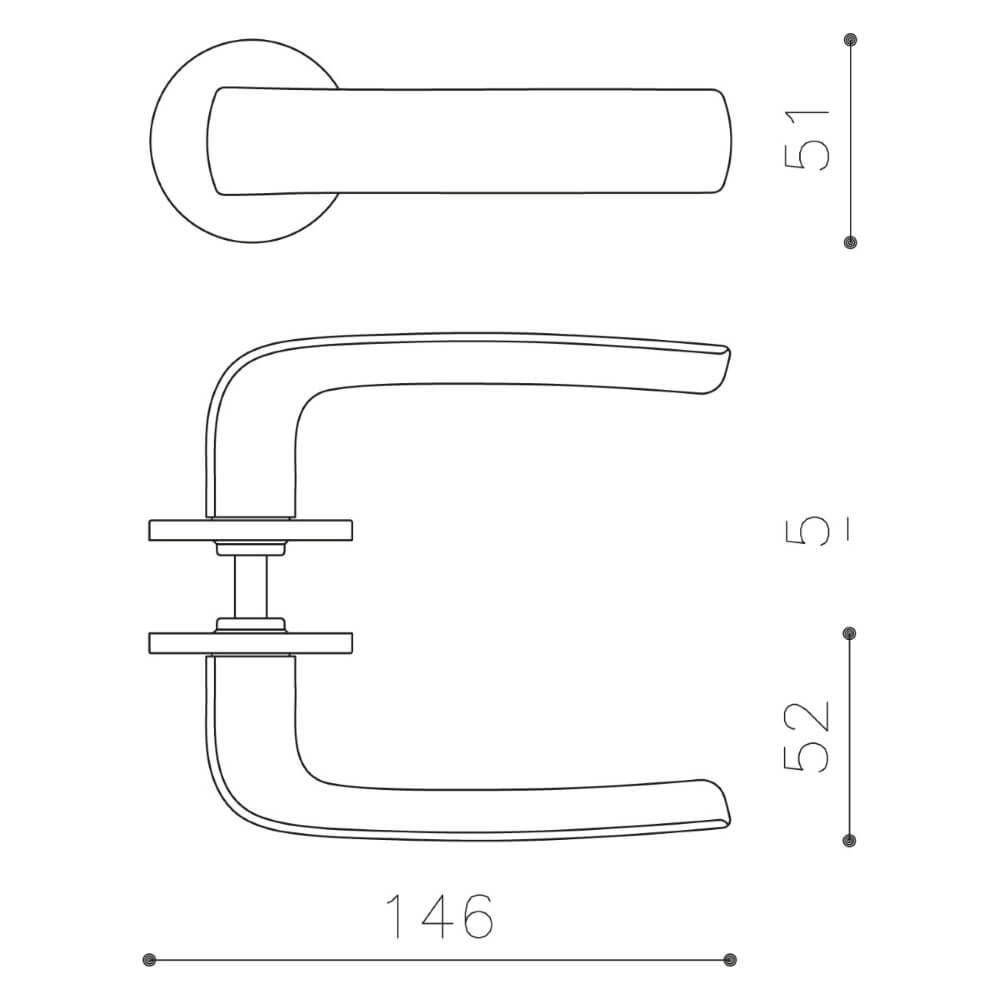 Deurklink Diva chroom mat Olivari 8714186546024
