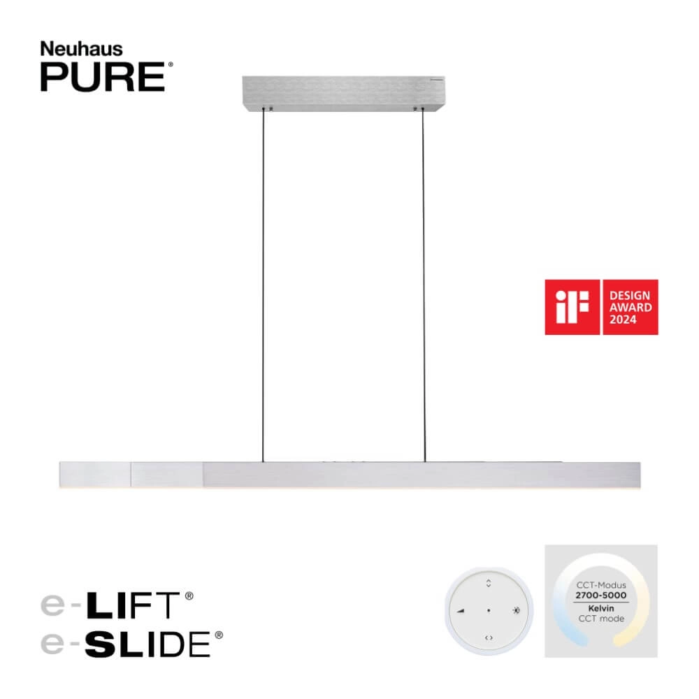 Design hanglamp Pure Moto-Rise antraciet Paul Neuhaus 4012248371633
