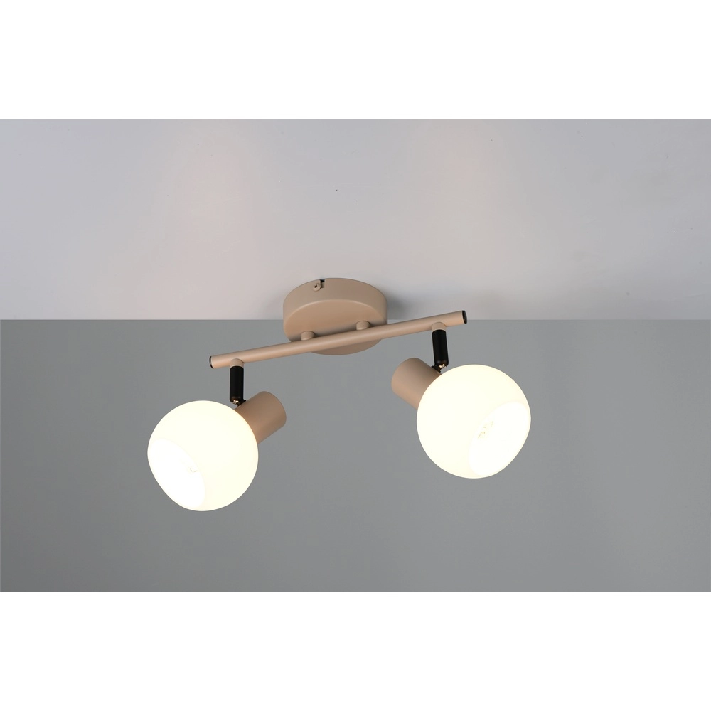 Plafondlamp Boba 2-lichts beige Trio 4017807654615
