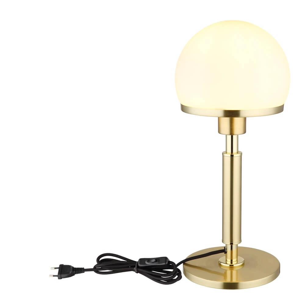 Tafellamp Haku goud met wit glas Globo 9007371450312