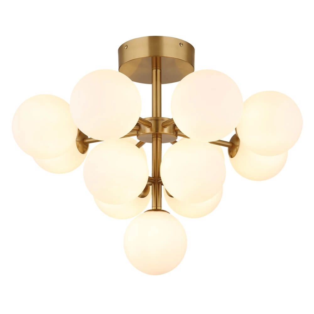 Gouden plafondlamp Grappy 13-lichts