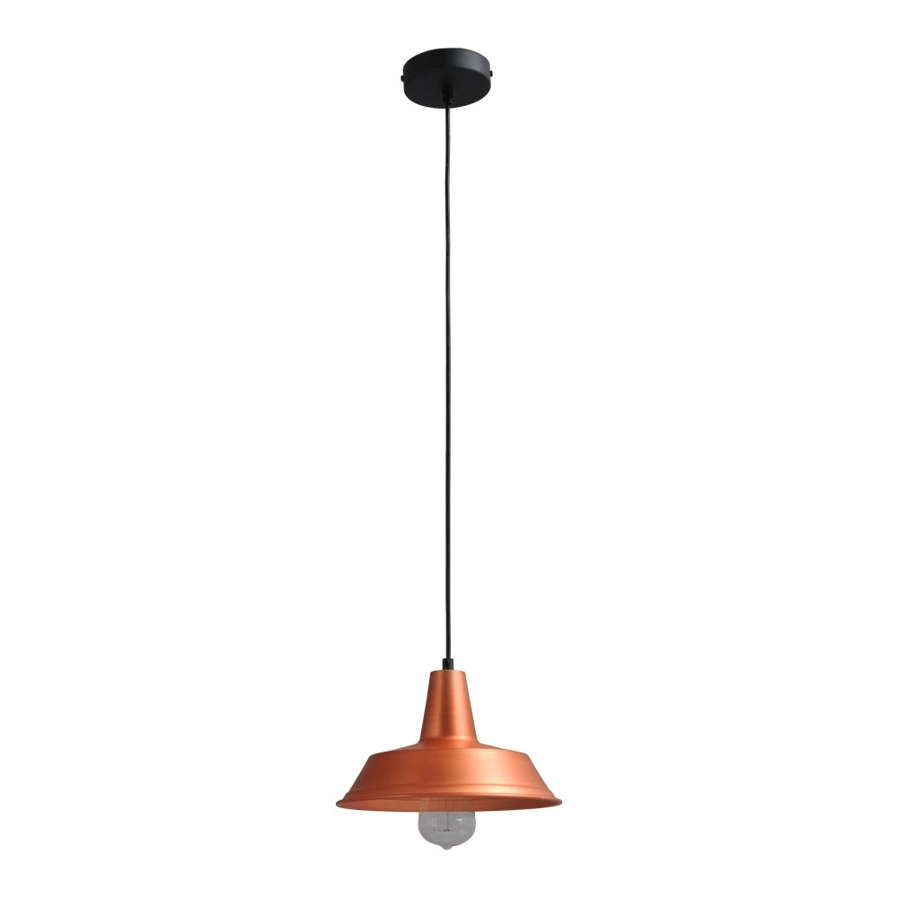 Roodkoperen hanglamp retro Industria 25 roodkoper met zwart Masterlight 8718121237602