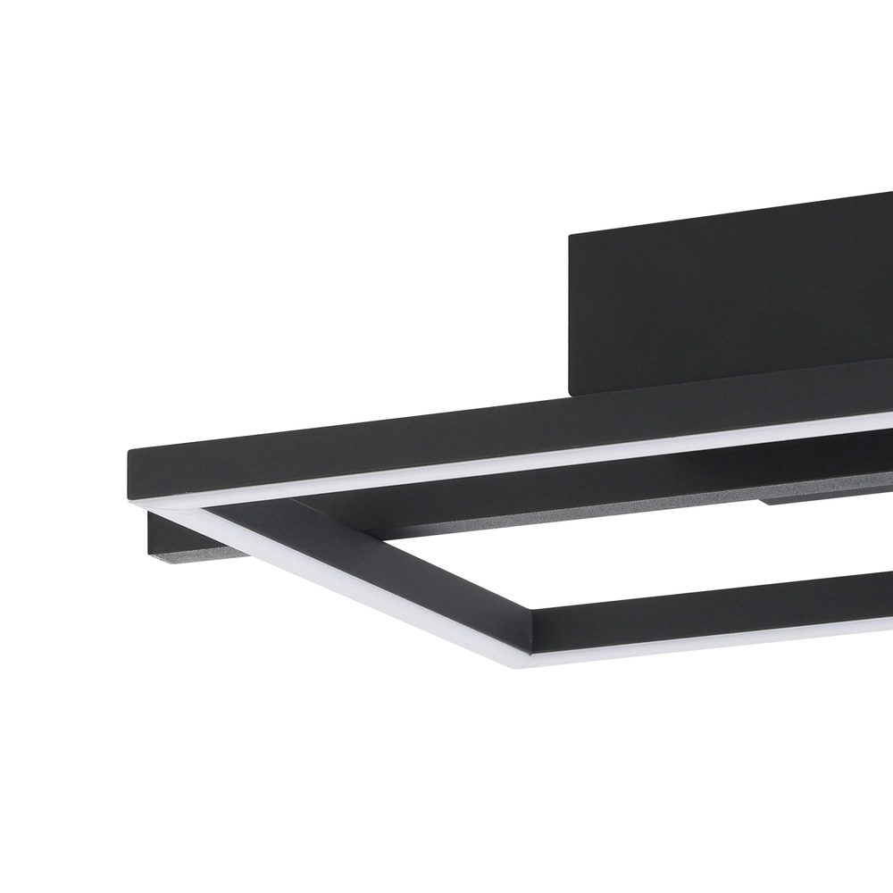 Led plafondlamp Amandolo met afstandsbediening - zwart - vierkant Eglo 9008606303939