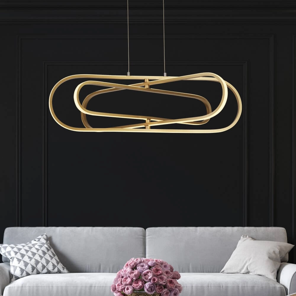 Strakke gouden hanglamp Clip Searchlight 5053423227436