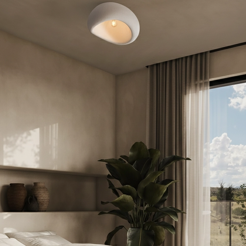 Natuurlijke plafondlamp Aere wit 50cm