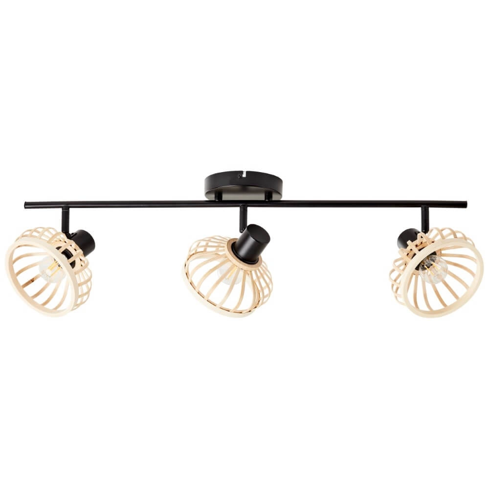 Houten plafondlamp Norah 3-lichts Brilliant 4004353409530