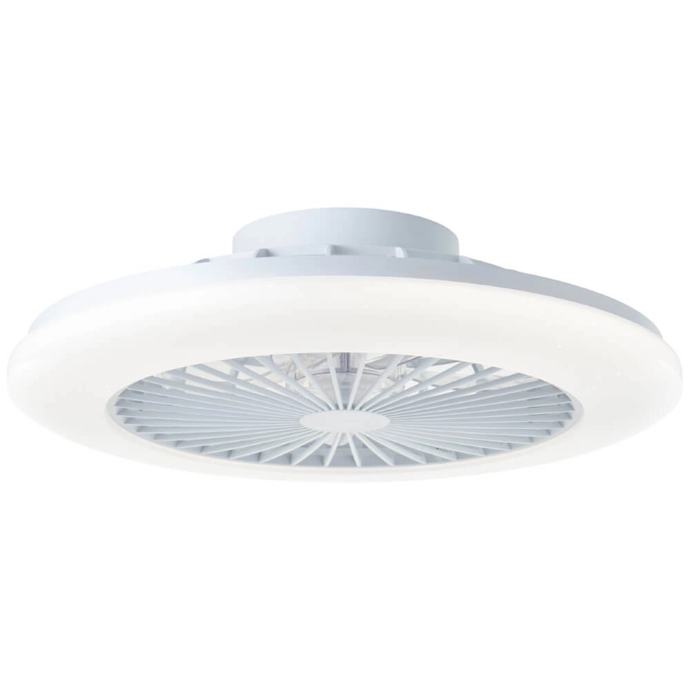 Witte ventilator Salerno met RGB functie Brilliant 4004353433238